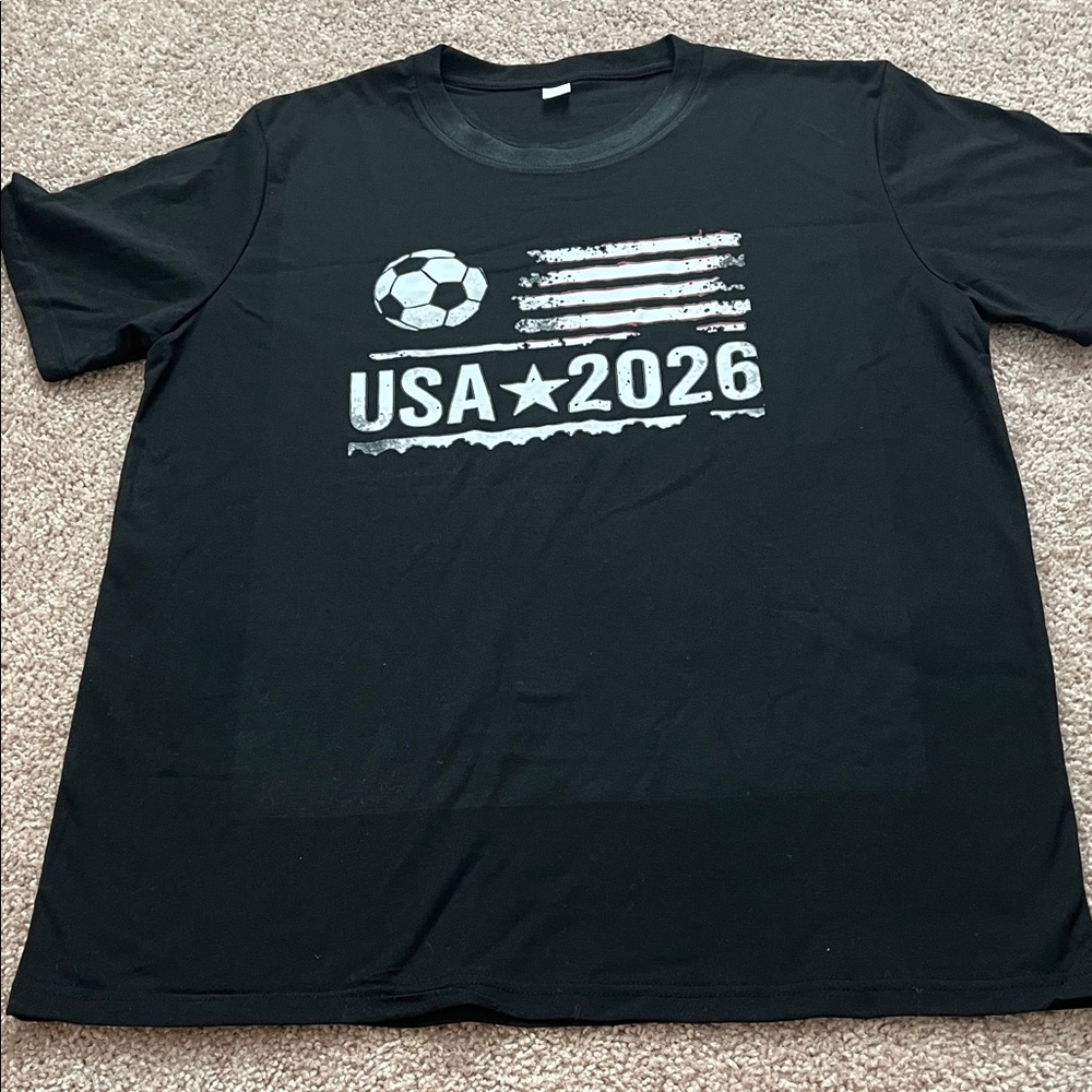 World Cup Black USA 2026 Soccer T-Shirt
